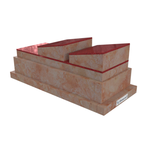 קבורת מכפלה - אבן סלייב גרניט אדום